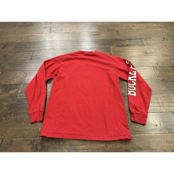 Champion Authentic Mens Red NCAA OHIO STATE Buckeyes Long Sleeve Shirt Size L - Picture 3 of 8